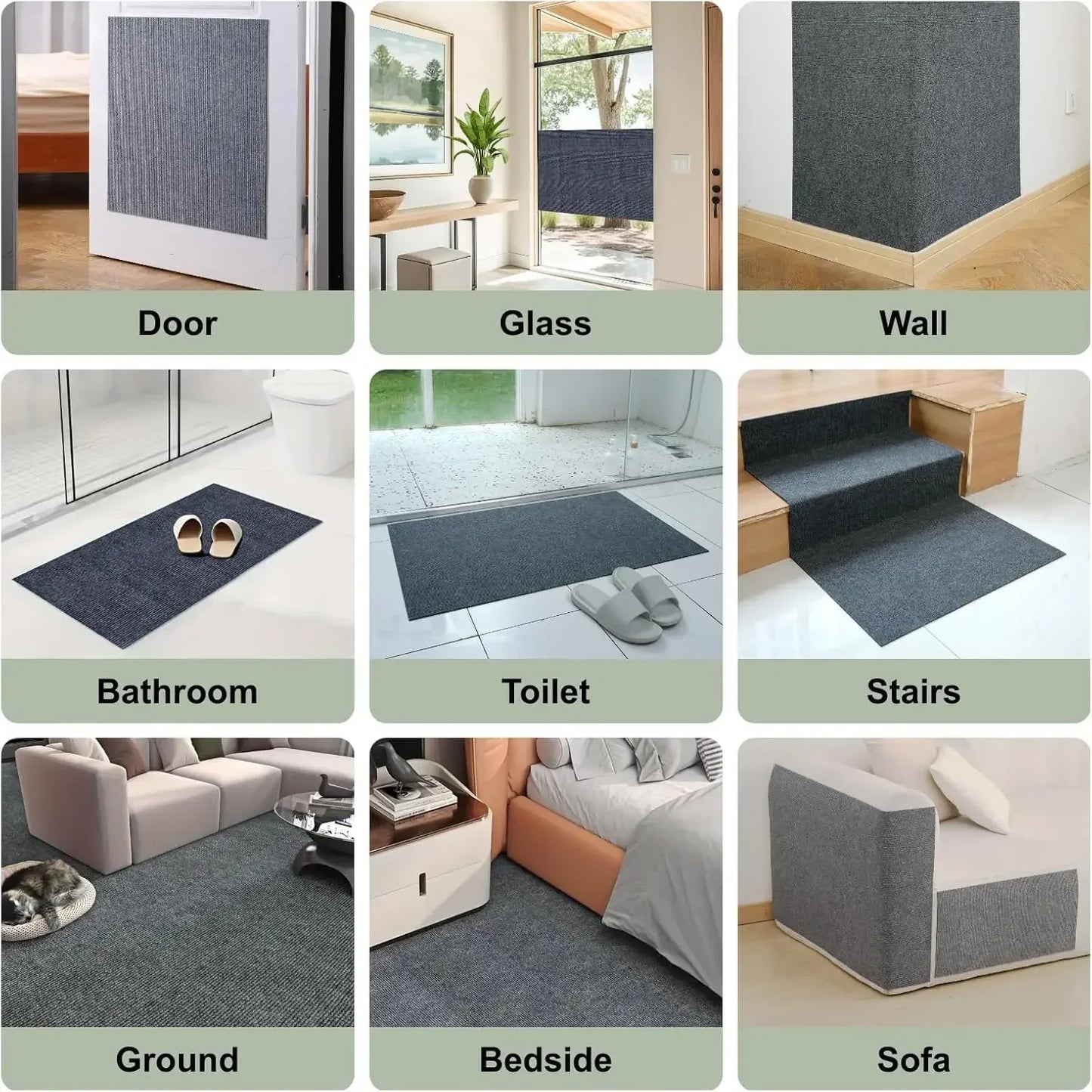 Trimmable Cat Scratching Mat Cat Scratcher Sofa Tape Scratching Post Self-Adhesive Carpet Cats Scratch Board Cat Accessories